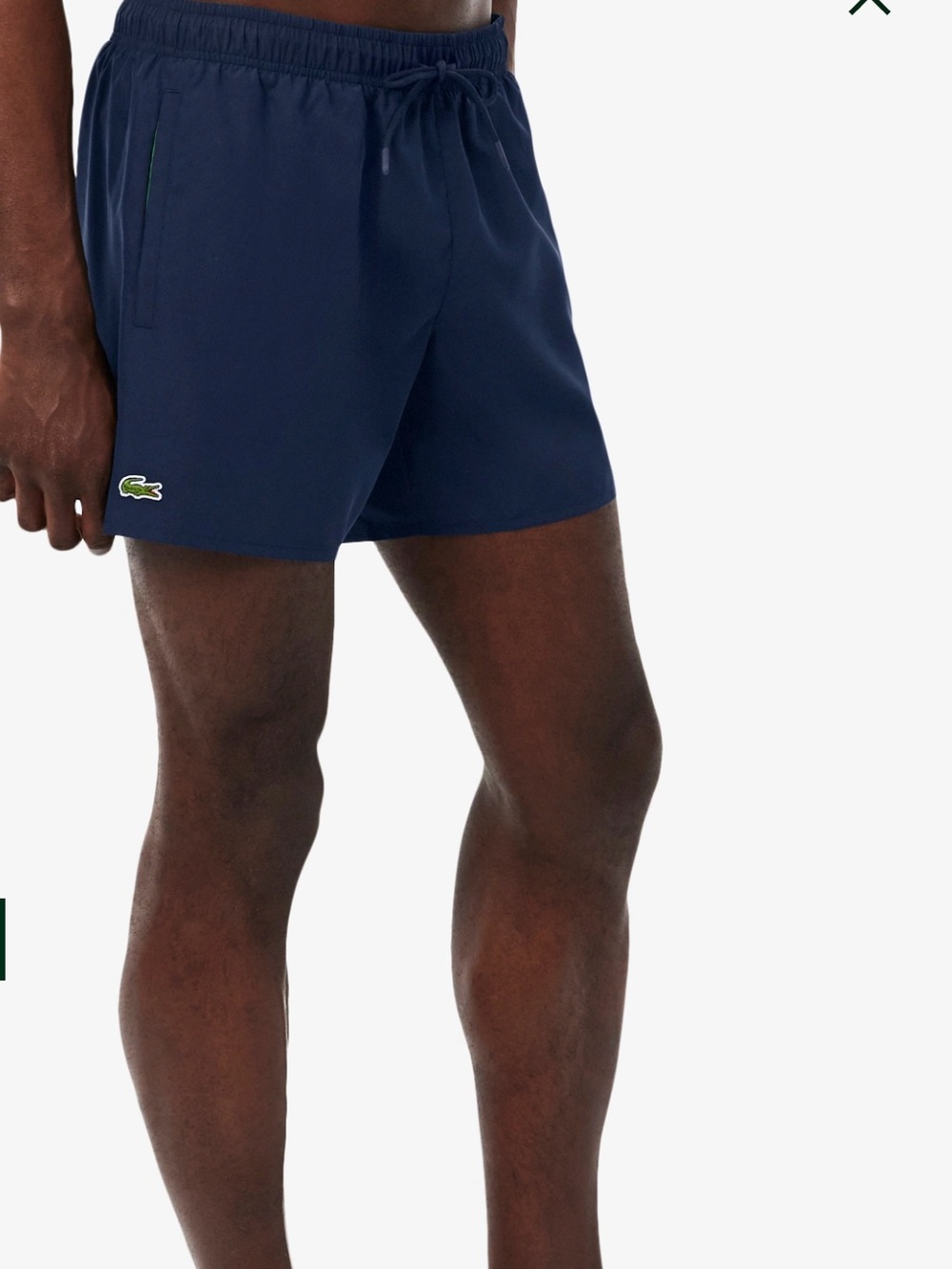 Lacoste Navy Blue  Men’s Swim Trunks two side pockets size medium resort wear